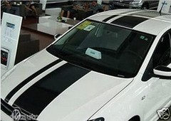 Car Decals Dual stripes 11” for Bora Eos Vinyl Hood Roof Rear Stickers ZC699