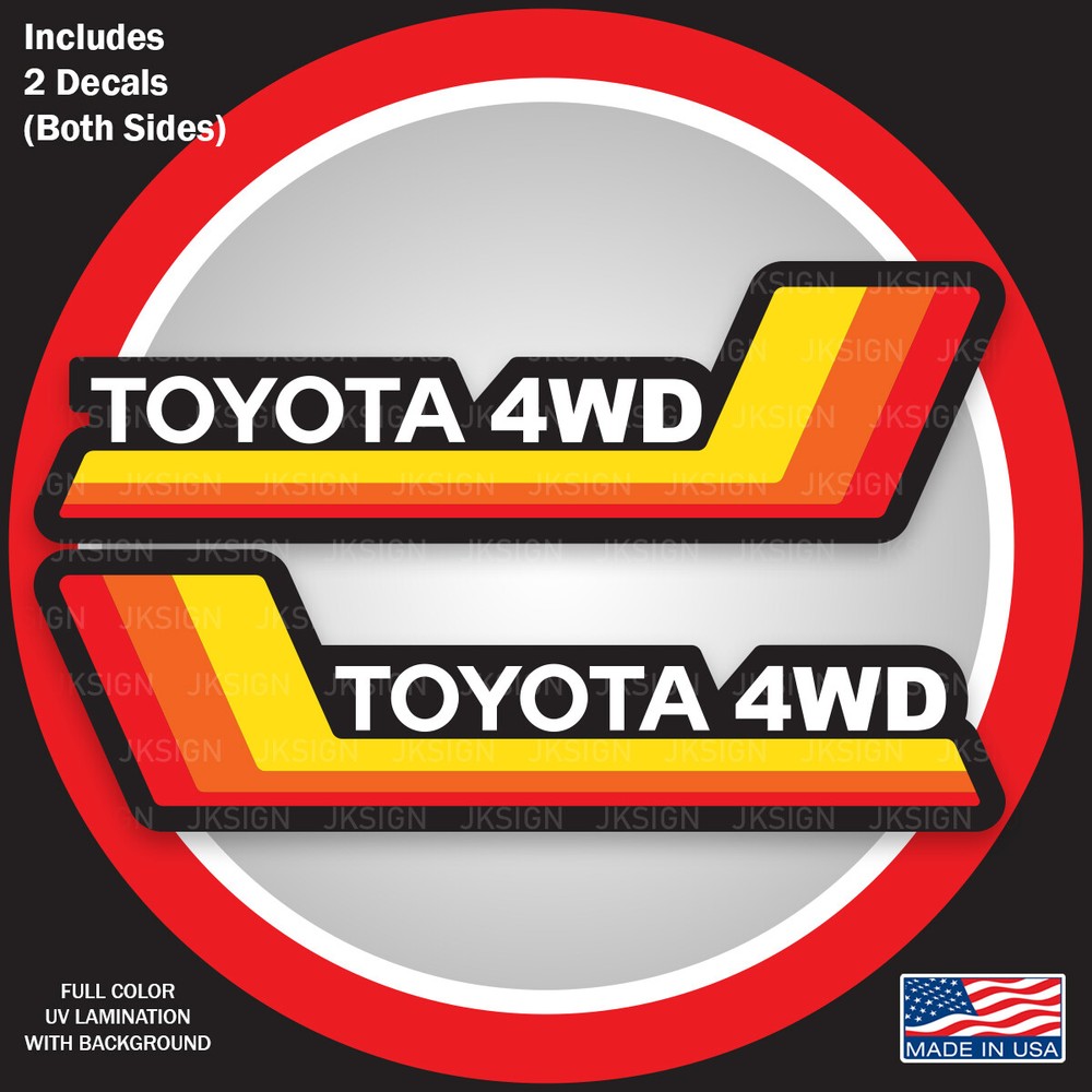 Tri-Color 4WD Retro Bedside (Include 2 Decals)