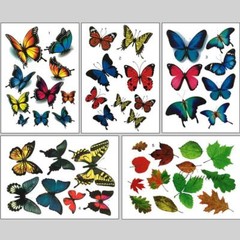 Creative Car Decals Butterfly Flower Left Decorative Stickers Scratch Laptop