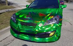 Holographic Brushed Aluminum Emerald Green Rainbow Car Vinyl Wrap Sticker Sheet