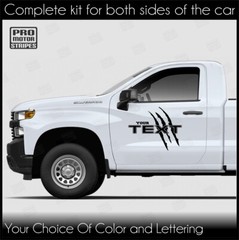 Universal Bed Accent Claw Marks Quarter Panel Decals Truck or SUV (Choose Color)