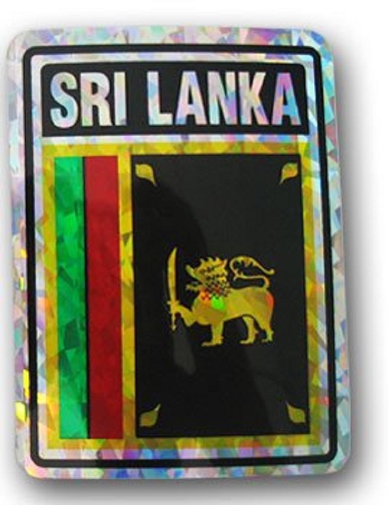 Sri Lanka Country Flag Reflective Decal Bumper Sticker