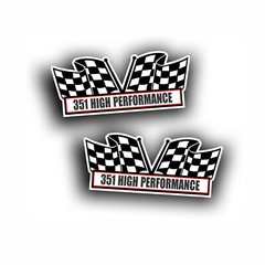 351 HIGH PERFORMANCE AIR CLEANER DECAL Fits Cleveland or Windsor Ford Engine 2X