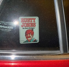 Vintage Rusty Jones Auto Rust Protection Window Cling (3M vinyl reproduction)