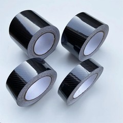 3/5/7/10cm Black Glossy 6D Carbon Look Vinyl Tape Stripes Wrap Pillar Roof Doors