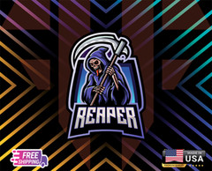 BLUE REAPER HUNTING ,USA VINYL DECAL CAR LAPTOP,ETC, 6YEARS RESSITANC+FREE GIFT