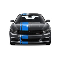Dual Racing Stripes [3x] 1″ , 2″, 12″ x 68″ Self Healing Vinyl Fits All Vehicles