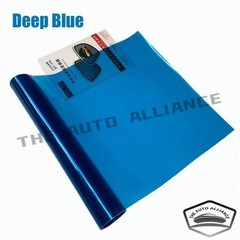 12”x78” Gloss Deep Blue Tint Film Lens Vinyl Wrap Fit Headlamp taillight