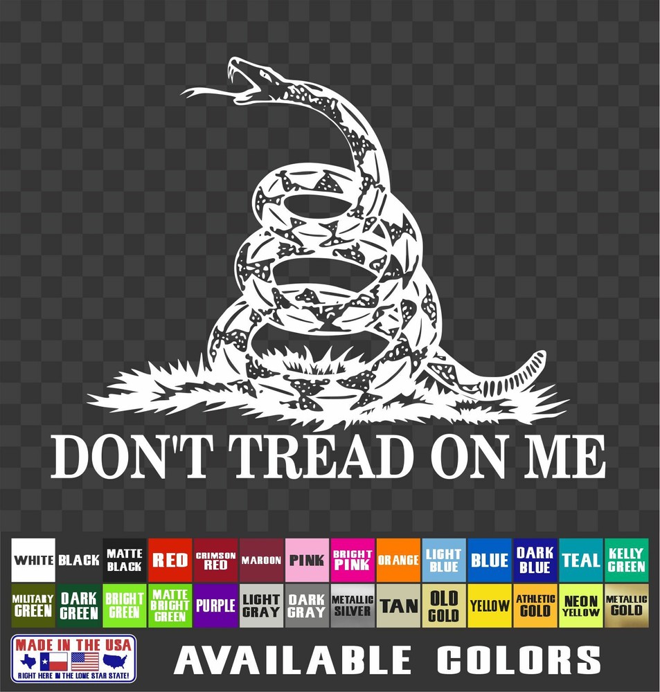 Don’t Tread Rattlesnake Decal Gadsden Flag 2A Rights 2nd Amendment Vinyl Style5