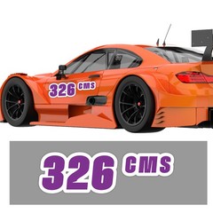 Custom Car Racing Number Class Magnet Decal x2 8,10,12-16 inch – White Outline