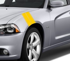 Dual 7″ Wide Fender Stripe Hash Mark Decal Universal Fit 22″ Long for both sides