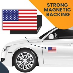 American Flag Magnet Decal 3×5 Inches Automotive Magnet for Car Truck SUV 2 Pack