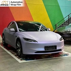 5ft x50ft PET Car Wrap Vinyl Matte Silver Phantom Purple Air Release Bubble Free