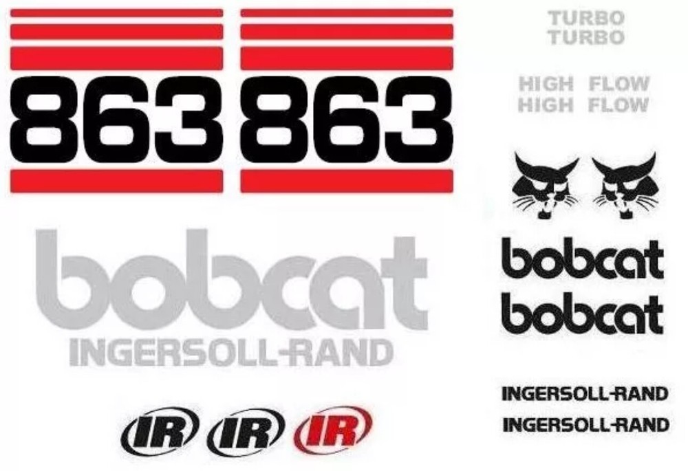 (ORIGINAL LOOK) BOBCAT 863 FULL DECALS STICKER SET KIT SKID STEER O3N