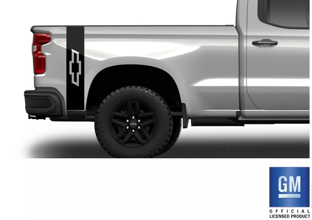 2019 20 21 22 23 24 Chevy Silverado 1500 Bowtie Rear Bed Decals Set of 2
