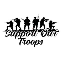 Support Our Troops Decal, Vinyl window decal, Rear glass decal.