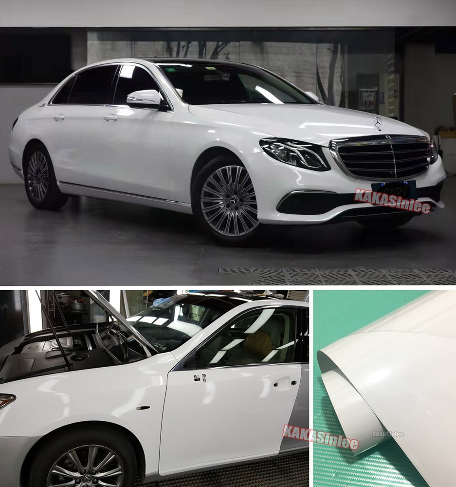80FT Car Truck SUV Wrap High Glossy White Metallic Vinyl Wrap Sheet Sticker US