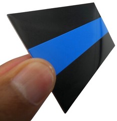 ALUMINUM Thin Blue Flag Decal Sticker Support Police & Law Enforcement Car Truck