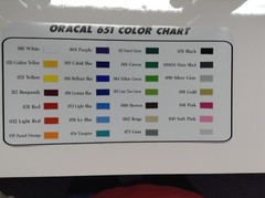 12″ Oracal 651 Vinyl (Craft hobby/sign maker/cutter), 11 Rolls@ 5′ Ea+Bous Sheet