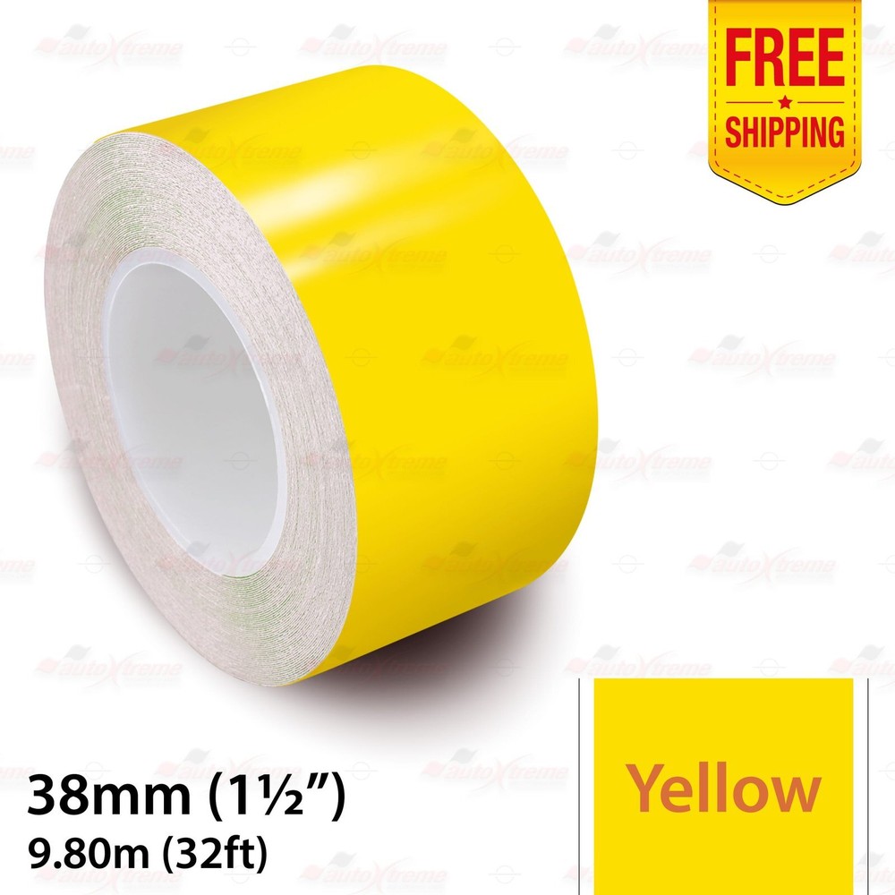 1.5″ 38mm PinStriping Pin Stripe Tape Body Styling Decal Vinyl Sticker YELLOW