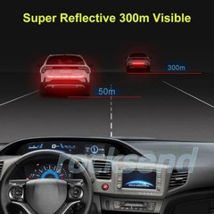 Blue Car Auto Trunk Reflective Warning Sticker Rear Bumper Safety Strip Decal