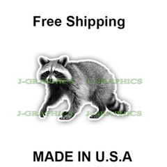 Raccoon Vinyl Sticker Window Bumper Laptop Tablet Decal Racoons