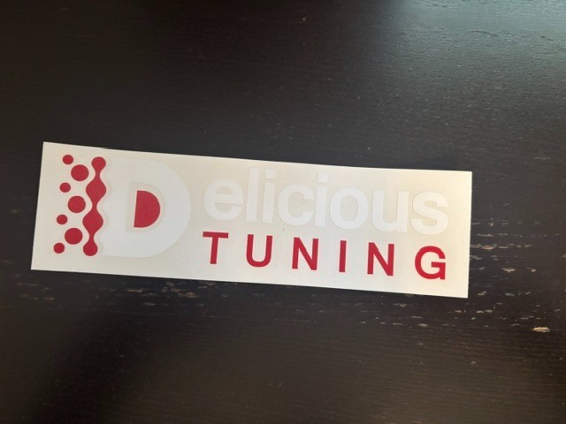 Delicious Tuning Decal White Red 7×2 Flex Fuel Subaru WRX Sti Impreza STI