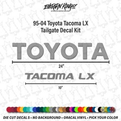 TAILGATE DECAL KIT for 1995-2004 TOYOTA TACOMA LX Sticker Emblem First Gen Yota