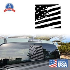 Distressed USA Flag Rear Middle Window Decal Sticker Fit Toyota Tacoma 2016-23