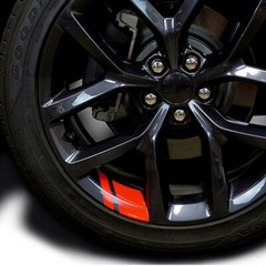 Reflective Car Wheel Sticker Accessories Red Car Body Moldings for 18″-21″ 6 PCS