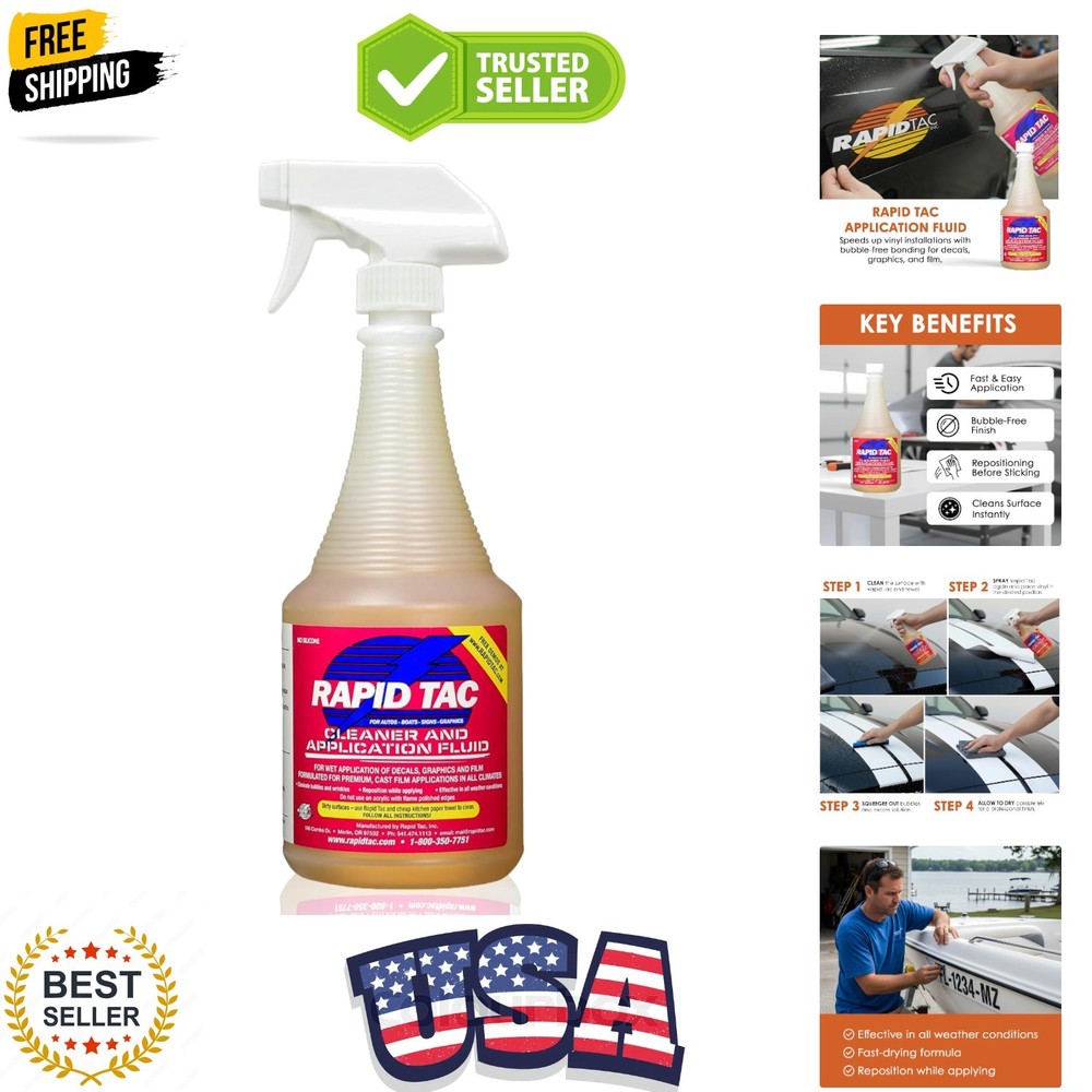 Application Fluid for Vinyl Wraps Decals Stickers – 32 oz