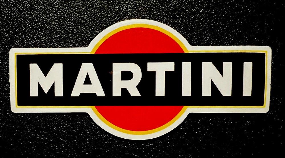 Martini Racing Sticker*Matte*Finish Approx Size:￼3-3/8”X 1-1/2” Self Adhesive