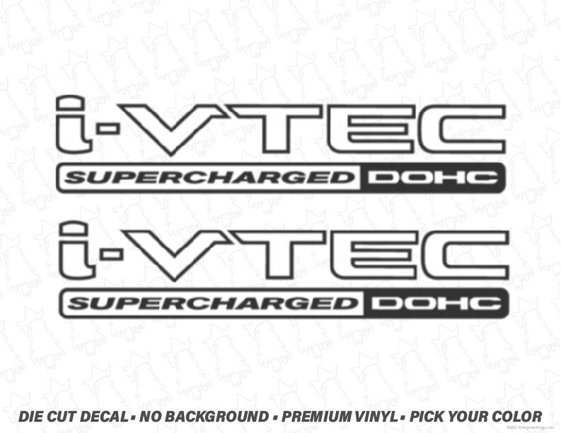 i-Vtec DOHC Supercharged Door Decals for Civic Si RSX i-vtec k20 JDM k series