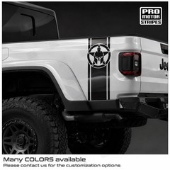 Jeep Gladiator 2018-2026 JT Sparta Side Bed Accent Decals Stripes (Choose Color)