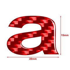 1pc Window Door Wall Car Badge Lowercase Alphabet Letter Decals Sticker