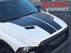 For Dodge Ram 1500 Graphics Sport Hood Stripes Decals Vinyl Stickers 2009-2018