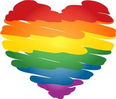 Color Heart Gay Pride Rainbow Bumper Sticker Decal 5″x 4″ BS-1013