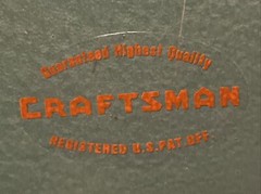 Craftsman Tools vintage 40’s WWII era decal 2-1/8″ long tool box Clear Set 2