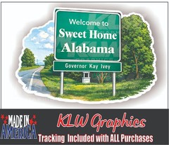 Welcome to Alabama Decal Home State South Sign Vintage Travel Sticker