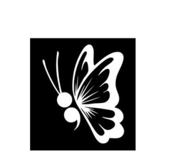 Semicolon Butterfly 2 Pack White Graphic Vinyl Decal Car Windows laptop notebook