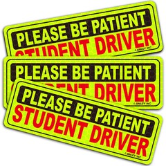3 Pcs Student Driver Magnet Car Signs Please Be Patient Car Bumper Sticker Decal