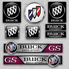 Buick GS Gran Sport Car Medal Nameplate Logo Marker Sticker Vinyl 3D Decal Decor