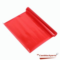 Transparent Lens Vinyl Protection Wrap Red Film Fit Headlight Taillight 12″x78″