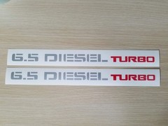 (2x) 6.5 Diesel Turbo decal vinyl stickers for Chevy Truck Tahoe Blazer Hood