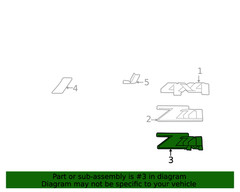 Genuine GM Pickup Box Side Rear Decal 25798300