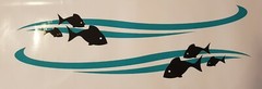 Stripes with fish for boat, caravan , Ute , car , vehicle , trailer 510mm wide