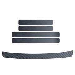 Car Trunk Door Sill Scuff Guard Plate Sticker Protector Anti Scratch Kick 5Pcs