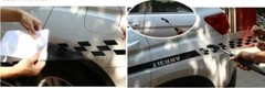 2Pcs Car Side Body Styling Stickers Vinyl Decals Waterproof Black/Red Graphics
