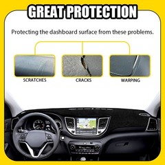 Dashboard Cover Pad For Hyundai Tucson 2016-2018 Dash Mat Non-slip Sun 1-5X