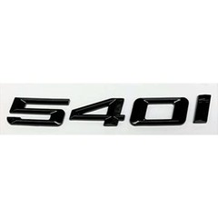 540i Gloss Black Rear Trunk Emblem Badge for BMW 540i Decal Numbers Letters